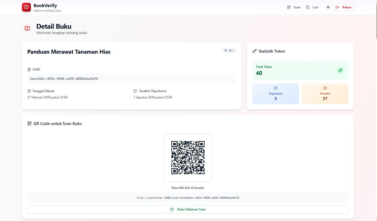 Halaman satu judul dengan kode QR untuk dicetak dan hitungan token terpakai serta tersedia