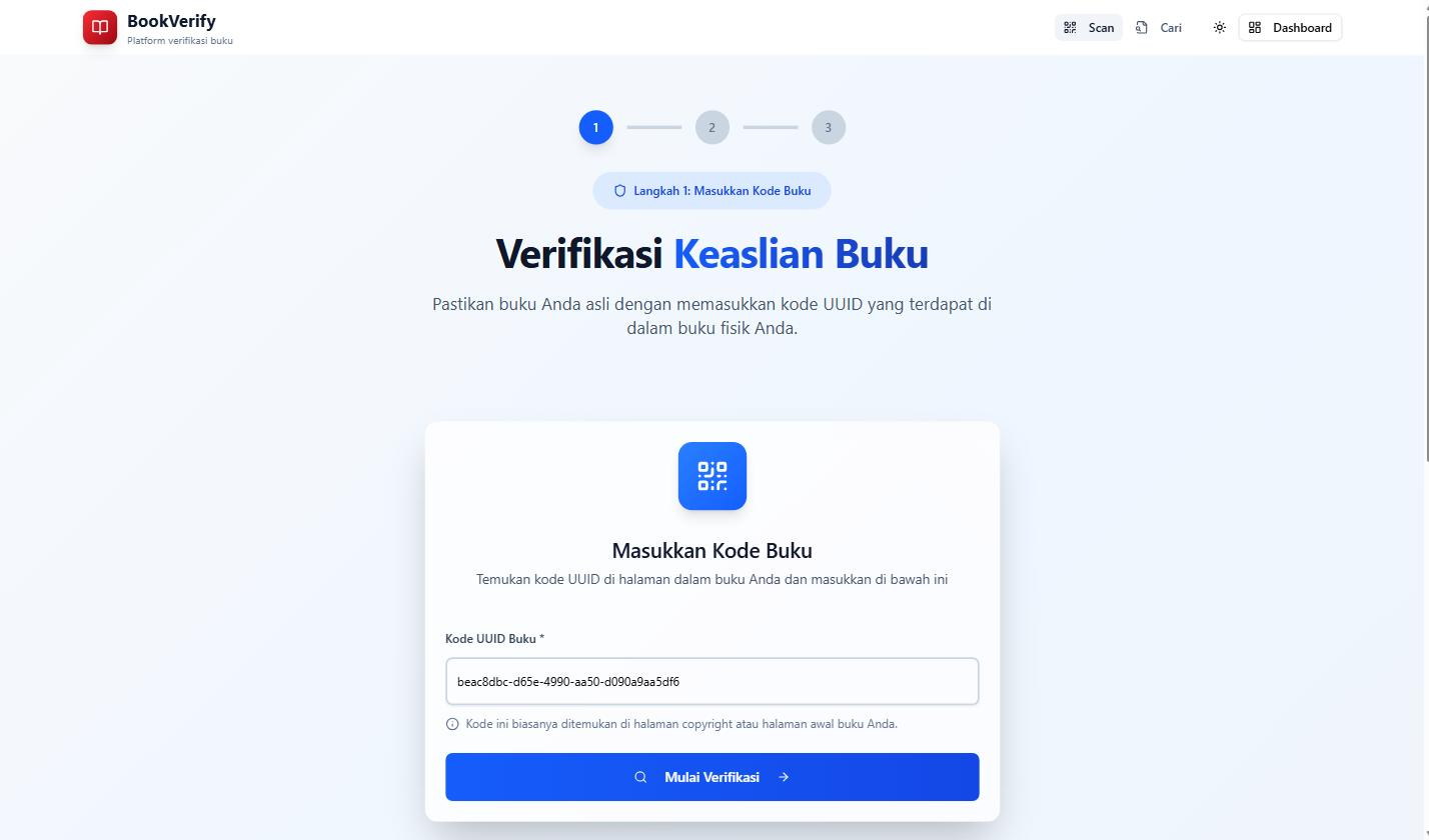 Langkah pertama, pembeli memasukkan kode buku yang tercetak di halaman dalam